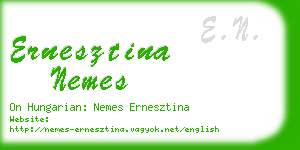 ernesztina nemes business card